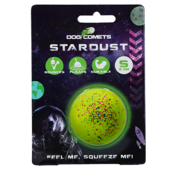 Gumowa piłka dla psa S, 5 cm, zielona – Dog Comets Stardust