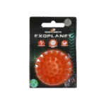 Piłka dla psa z wypustkami i piszczałką, S 5 cm, pomarańczowa – Dog Comets Exoplanet
