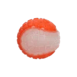 Świecąca piłka dla psa z piszczałką, M 7,5 cm, pomarańczowa – Dog Comets Glow In The Dark Moon Ball - obrazek 2