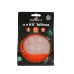 Świecąca piłka dla psa z piszczałką, L 10 cm, pomarańczowa – Dog Comets Glow In The Dark Moon Bal