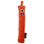 Pluszowa zabawka dla psa do aportowania z piszczałką, pomarańczowa L, 32 cm – Dog Comets Invaders - obrazek 2