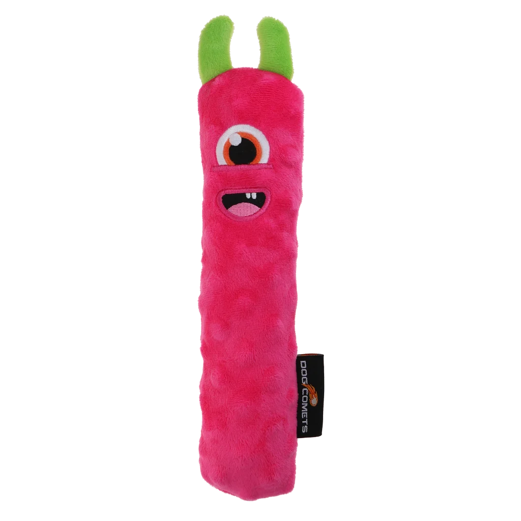 Pluszowy aport dla psa z piszczałką, różowy M, 22,5 cm – Dog Comets Invaders - obrazek 2