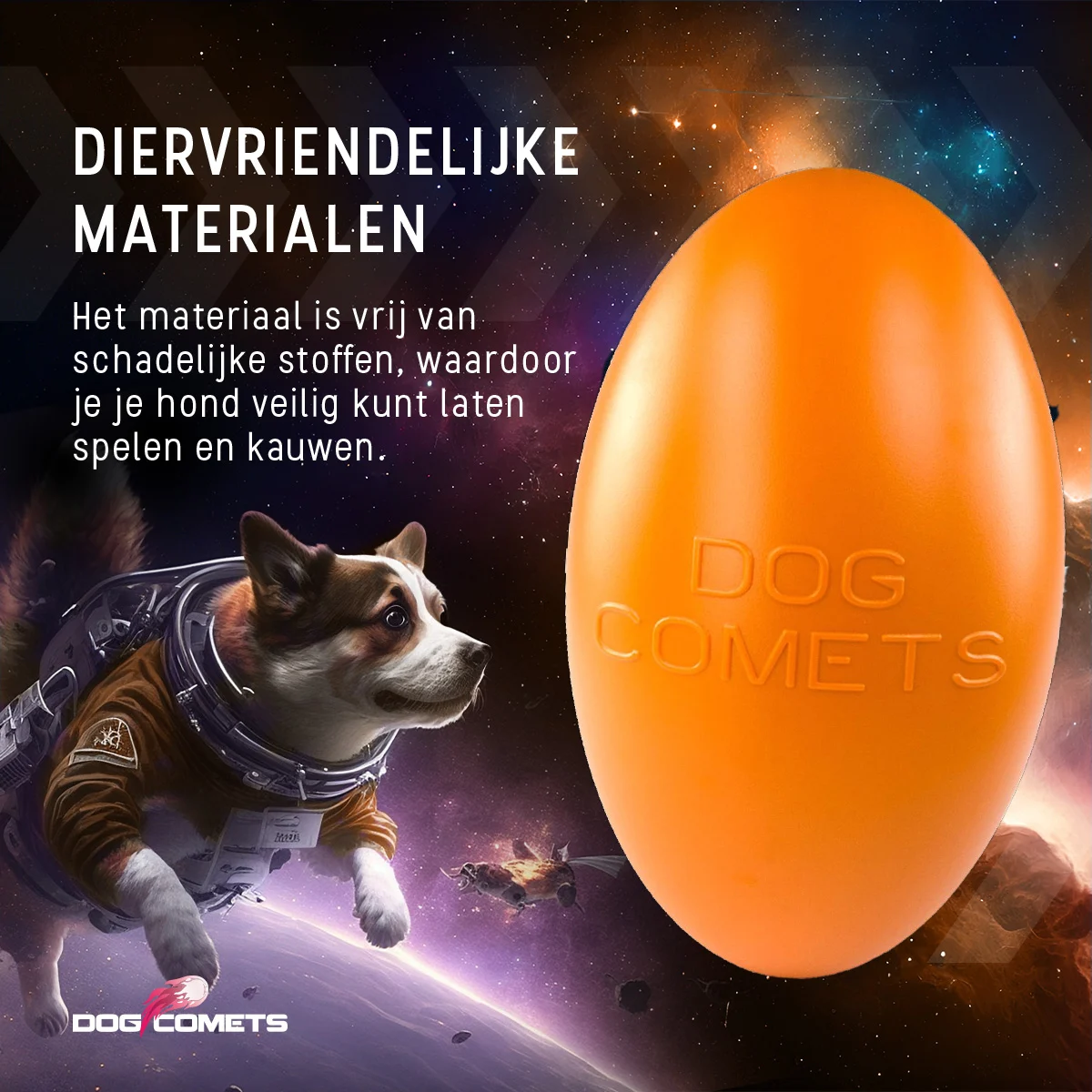 Zabawka do aportowania dla psów, pływająca, 30 cm, pomarańczowa – Dog Comets Pan-Stars - obrazek 4