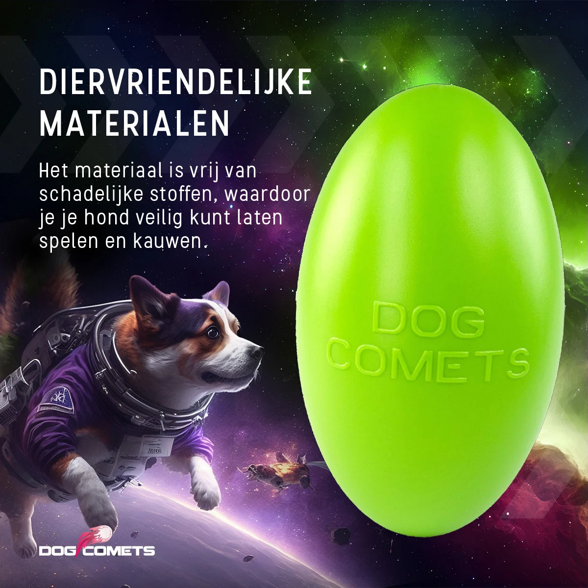 Zabawka do aportowania dla psów, pływająca, 20 cm, zielona – Dog Comets Pan-Stars - obrazek 4