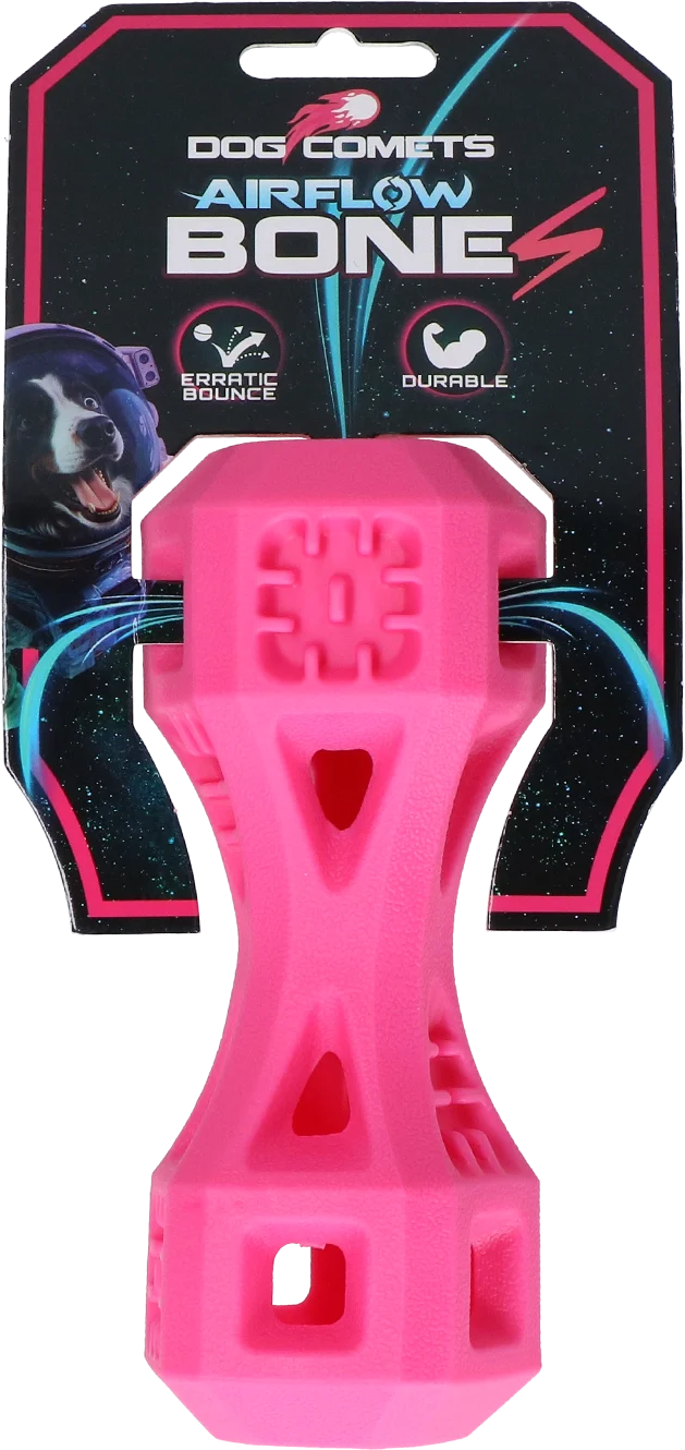 Kość do aportowania z otworami, różowa, S – Dog Comets Airflow Bone - obrazek 1