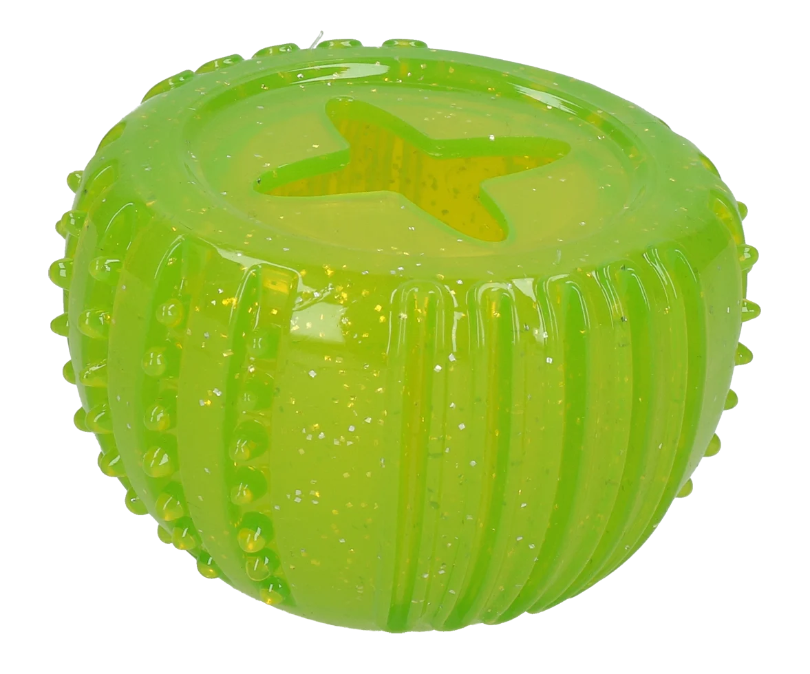 Zabawka nagrodowa z gumy TPR, zielona, ø 7 cm – Dog Comets Ceres - Treat Locker - obrazek 2