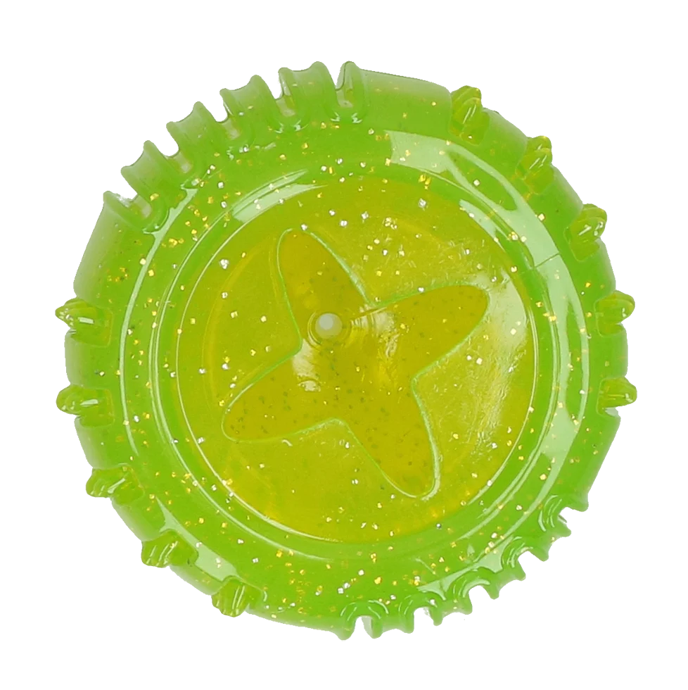 Zabawka nagrodowa z gumy TPR, zielona, ø 7 cm – Dog Comets Ceres - Treat Locker - obrazek 3