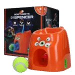 Zabawka do aportowania z nagrodą w postaci przysmaku, w zestawie 1 piłka tenisowa – Dog Comets D1spencer Fetch and Treat
