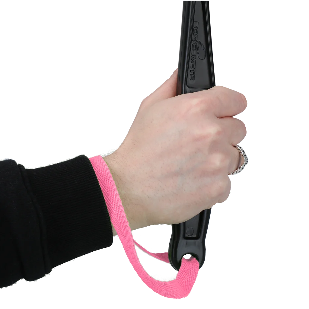 Wyrzutnia do piłek dla psa z piłką tenisową M, 48 cm, różowa – Dog Comets Launcher - obrazek 4