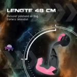 Wyrzutnia do piłek dla psa z piłką tenisową M, 48 cm, różowa – Dog Comets Launcher - obrazek 5