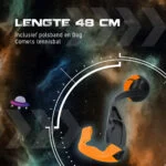 Wyrzutnia do piłek dla psa z piłką tenisową M, 48 cm, pomarańczowa – Dog Comets Launcher - obrazek 5