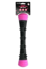 Gryzak do aportowania z gumy z piszczałką, L 32 cm, różowy – Dog Comets Meteor
