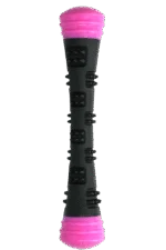 Gryzak do aportowania z gumy z piszczałką, L 32 cm, różowy – Dog Comets Meteor - obrazek 3