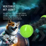 Gryzak do aportowania z gumy z piszczałką, S 23 cm, zielony – Dog Comets Meteor - obrazek 5
