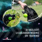 Gryzak do aportowania z gumy z piszczałką, S 23 cm, zielony – Dog Comets Meteor - obrazek 6