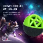 Gumowa piłka na przysmaki z piszczałką, zielona – Dog Comets Moonstone - obrazek 6