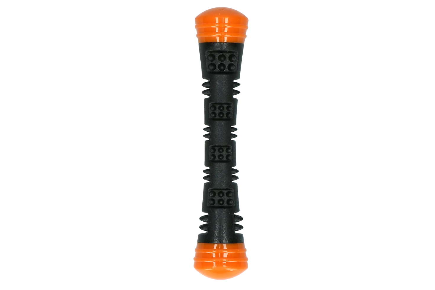 Gumowa pałka do rzucania z piszczałką, S 23 cm, pomarańczowa – Dog Comets Meteor - obrazek 3