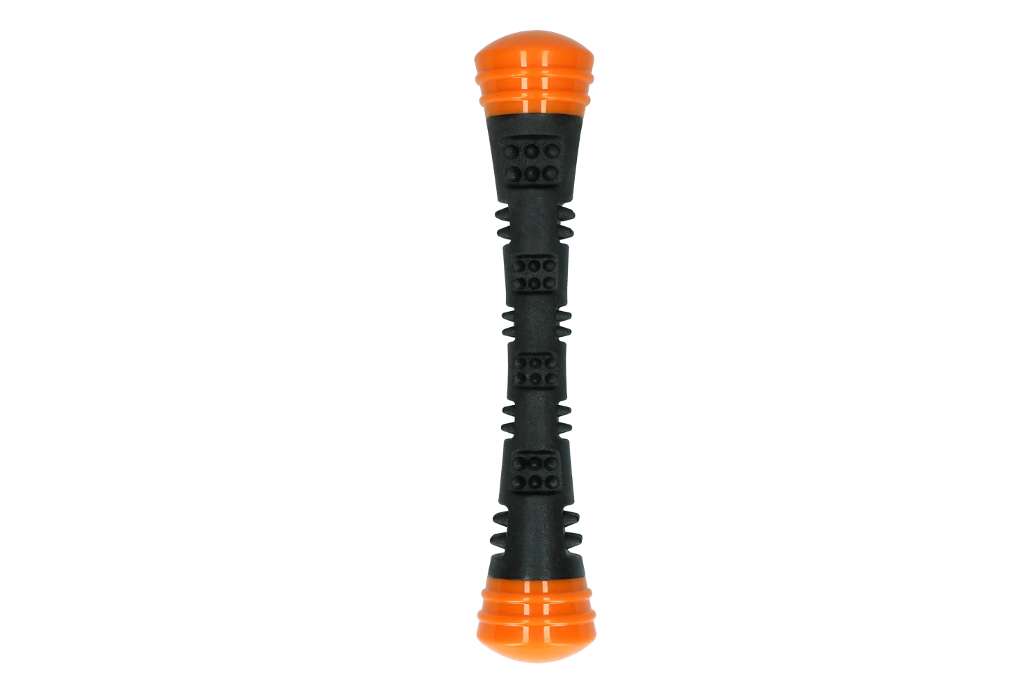 Gumowa pałka do rzucania z piszczałką, L 32 cm, pomarańczowa – Dog Comets Meteor - obrazek 2