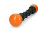 Gumowa pałka do rzucania z piszczałką, L 32 cm, pomarańczowa – Dog Comets Meteor - obrazek 4