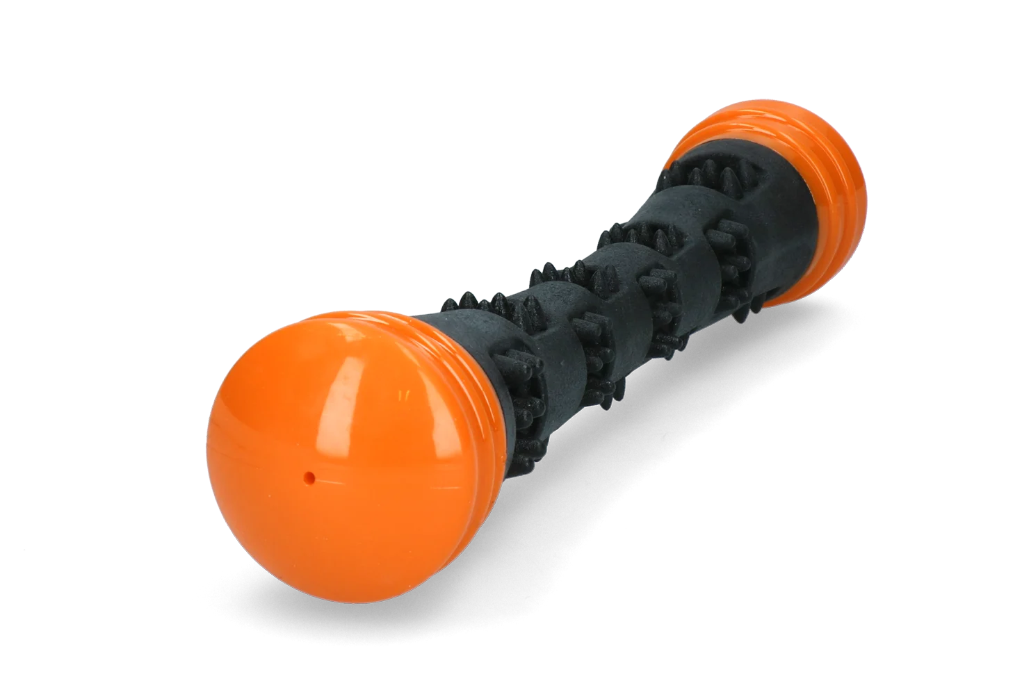Gumowa pałka do rzucania z piszczałką, L 32 cm, pomarańczowa – Dog Comets Meteor - obrazek 4