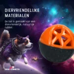 Gumowa piłka na przysmaki z piszczałką, pomarańczowa – Dog Comets Moonstone - obrazek 5