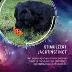 Gumowa piłka na przysmaki z piszczałką, pomarańczowa – Dog Comets Moonstone - obrazek 6