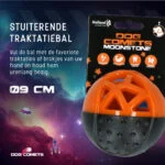 Gumowa piłka na przysmaki z piszczałką, pomarańczowa – Dog Comets Moonstone - obrazek 4