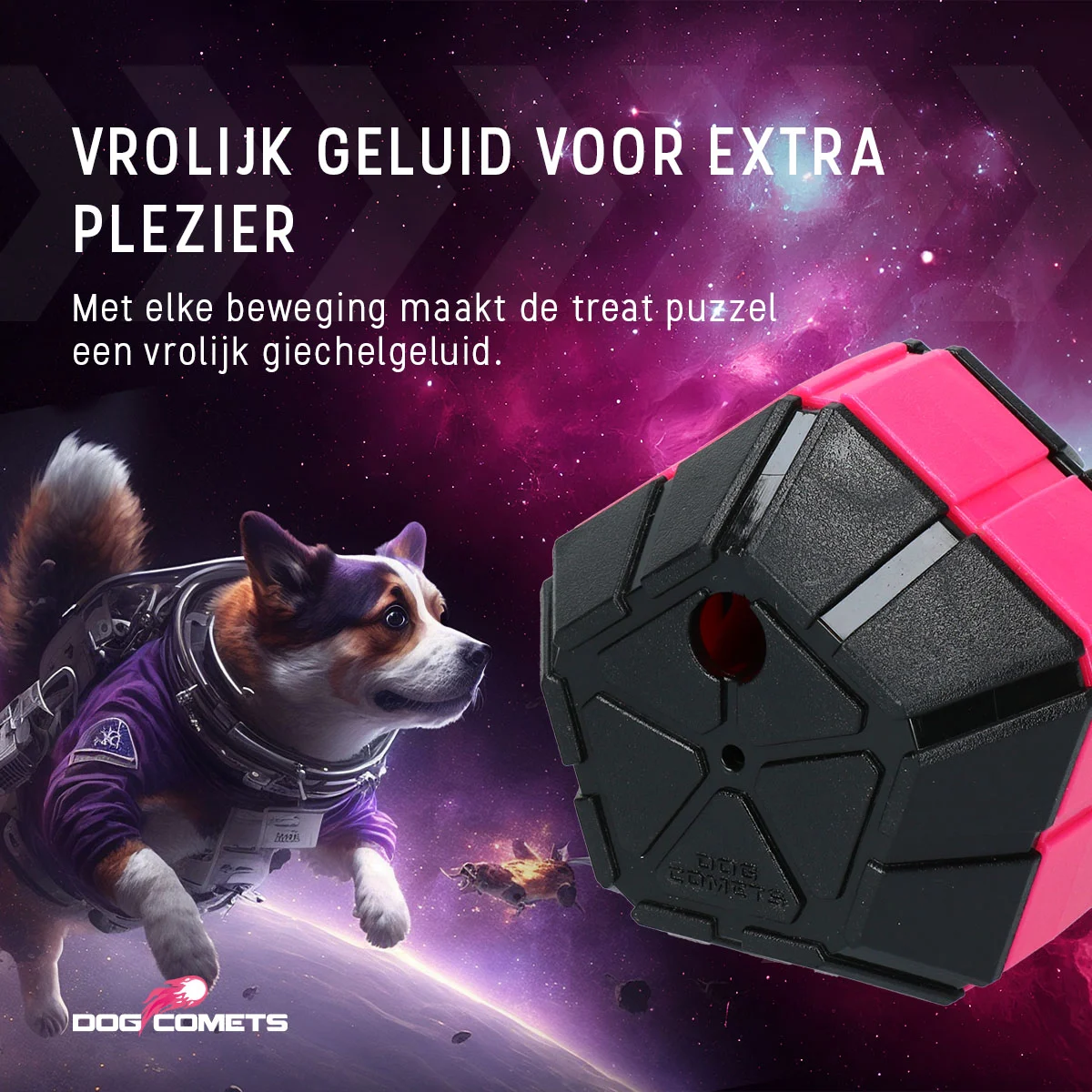 Piłka logiczna dla psa z obracanymi elementami – Dog Comets Treat Puzzle - obrazek 5