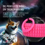 Piłka dla psa ze zwijanym sznurkiem, różowa – Dog Comets Blazar Jet - obrazek 6