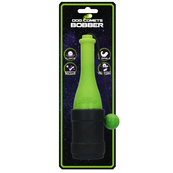 Zabawka do aportowania ze sznurkiem do wody, 23 cm, zielona – Dog Comets Bobber