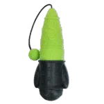 Zabawka do aportowania ze sznurkiem, unosząca się na wodzie, Ø 65 x 235 mm, zielona – Dog Comets Bobber Rocket - obrazek 2