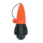 Zabawka aportowa ze sznurkiem, pływająca, Ø 65 x 235 mm, pomarańczowa – Dog Comets Bobber Rocket - obrazek 2
