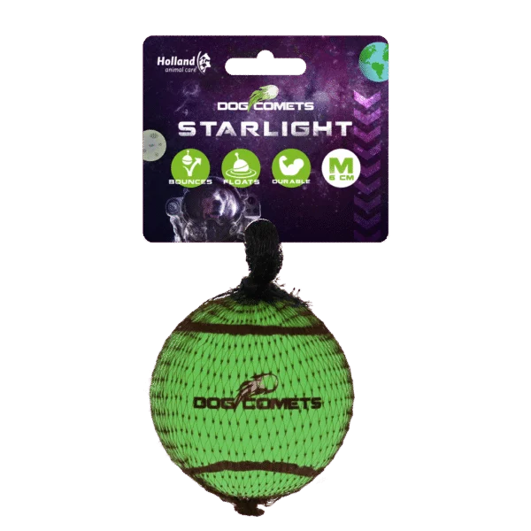Piłka tenisowa dla psa, unosząca się na wodzie, Ø 6 cm, zielona – Dog Comets Starlight