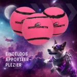 Piłka tenisowa dla psa, pływająca, Ø 7,5 cm, różowa – Dog Comets Starlight - obrazek 5