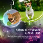 Piłka tenisowa dla psa, unosząca się na wodzie, zielona S, Ø 5 cm, 3 sztuki – Dog Comets Starlight - obrazek 4