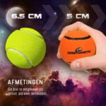 Piłka tenisowa dla psów, pływająca, pomarańczowa S, Ø 5 cm – Dog Comets Starlight - obrazek 6