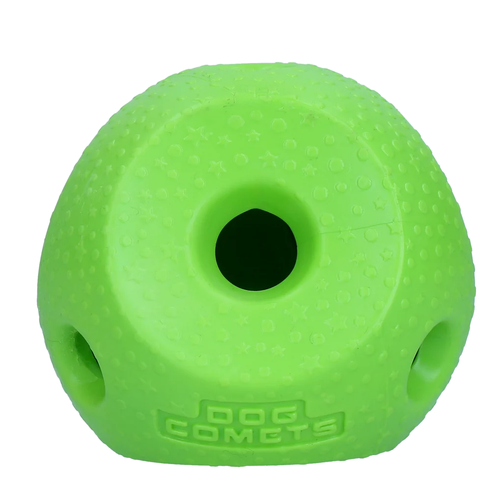 Piłka dla psa z gumy TPR, zielona – Dog Comets Treat Lock Ball - obrazek 1