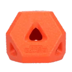 Kostka na przysmaki z gumy TPR na smakołyki i gryzaki, pomarańczowa – Dog Comets Treat Lock Cube
