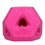 Kostka na przysmaki z gumy TPR na przekąski i gryzaki, różowa – Dog Comets Treat Lock Cube