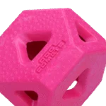 Kostka na przysmaki z gumy TPR na przekąski i gryzaki, różowa – Dog Comets Treat Lock Cube - obrazek 2