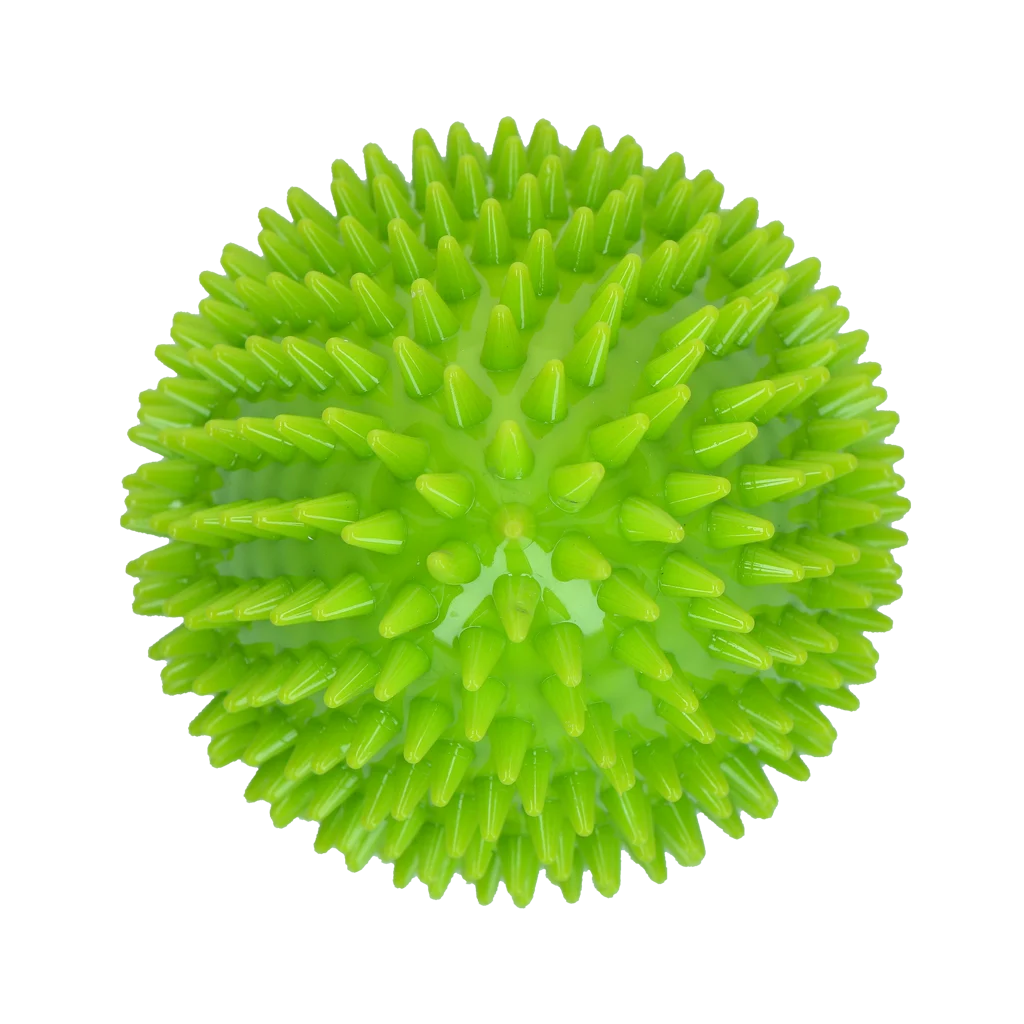 Zabawka do aportowania w kształcie jajka z piszczałką i wypustkami, zielona L, Ø 100 x 150 mm – Dog Comets Cosmic Egg - obrazek 3