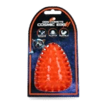 Zabawka do aportowania w kształcie jajka z piszczałką i wypustkami, pomarańczowa M, Ø 80 x 110 mm – Dog Comets Cosmic Egg