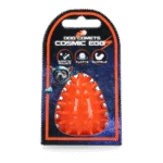 Zabawka do aportowania w kształcie jajka z piszczałką i wypustkami, pomarańczowa S, Ø 50 x 60 mm – Dog Comets Cosmic Egg