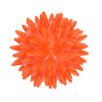 Zabawka do aportowania w kształcie jajka z piszczałką i wypustkami, pomarańczowa S, Ø 50 x 60 mm – Dog Comets Cosmic Egg - obrazek 3