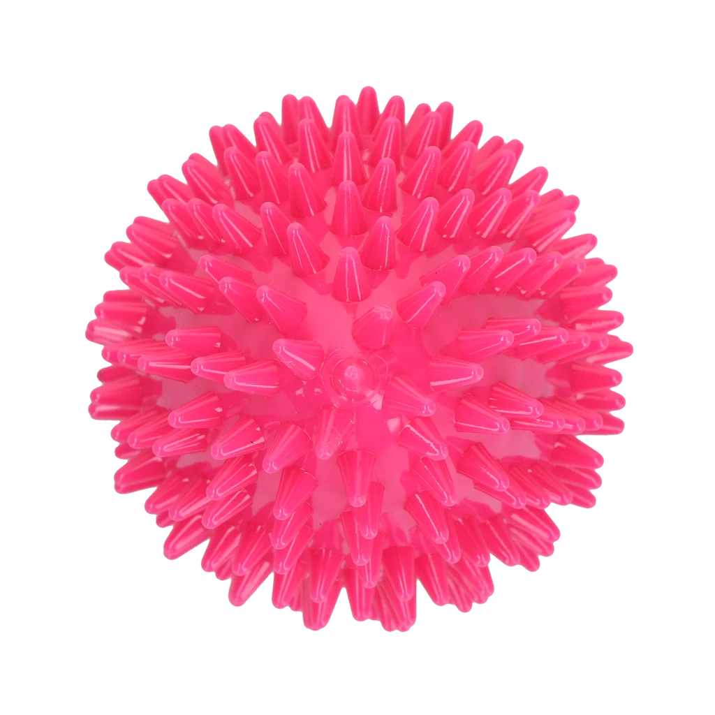 Zabawka do aportowania w kształcie jajka z piszczałką i wypustkami, różowa, M, Ø 80 x 110 mm – Dog Comets Cosmic Egg - obrazek 3