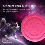 Frisbee dla psa z pianki, unoszące się na wodzie, różowe M – Dog Comets UFO Flyer - obrazek 5
