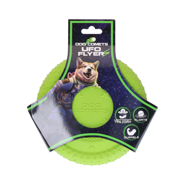 Frisbee dla psa z pianki TPR, pływające, zielone S – Dog Comets UFO Flyer