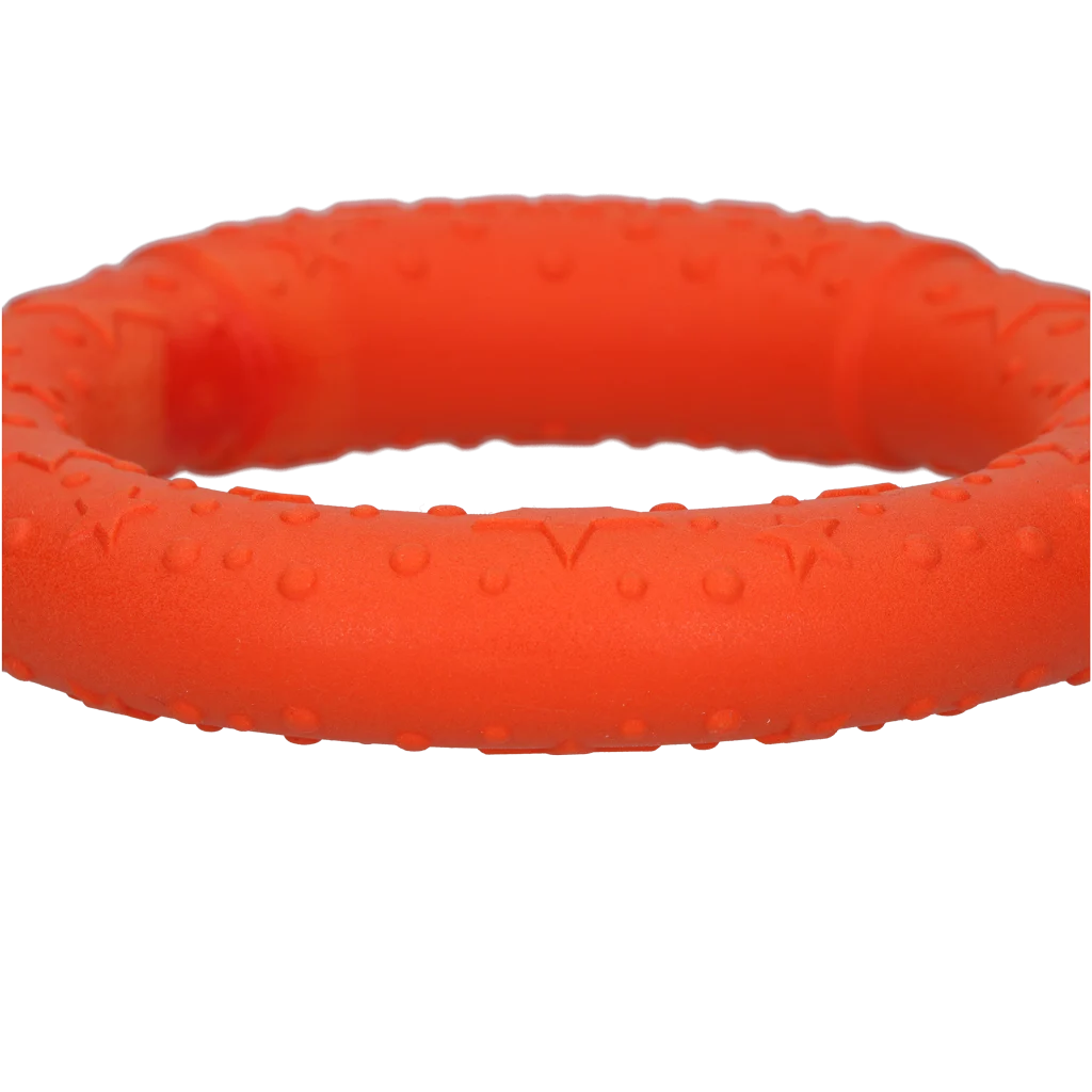 Piankowy pierścień do rzucania dla psa, pływający, pomarańczowy M, Ø 19 cm – Dog Comets UFO Ring - obrazek 4