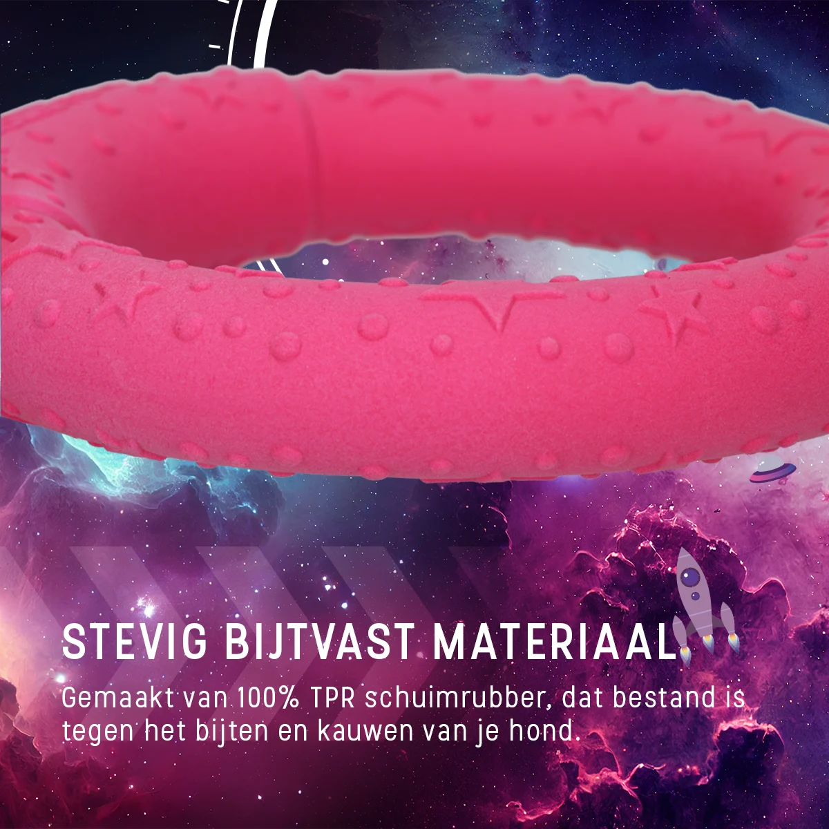 Pływający pierścień dla psa z pianki, różowy, M, Ø 19 cm – Dog Comets UFO Ring - obrazek 6