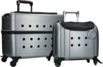 Torba transportowa dla psa z funkcją plecaka, szara, 40 x 25 x 31 cm – Compaws Trolley London - obrazek 3